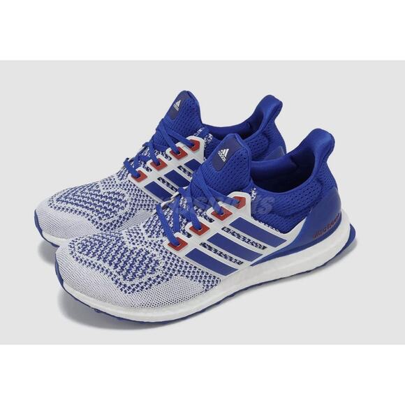 Adidas Ultraboost USA Rare White Royal Blue Running Shoes Mens 16 NEW Fast Ship - Picture 4 of 8